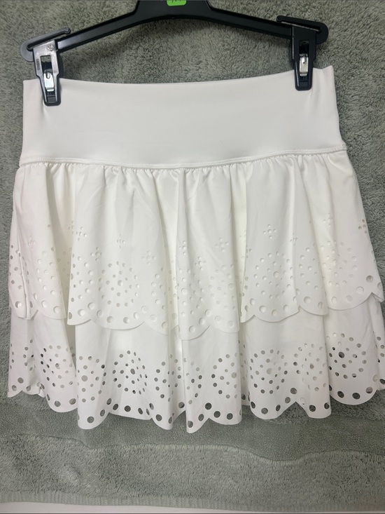 aerie Pants - Offline By Aerie Real Me Eyelet Skort  White Tiered Tennis Mini Skirt Sz. Medium